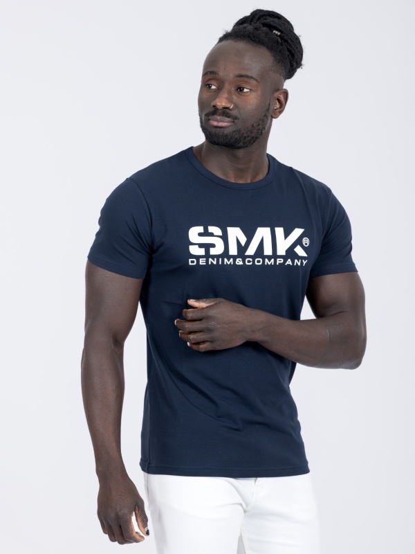 T-SHIRT SMK MARINHO LOGO