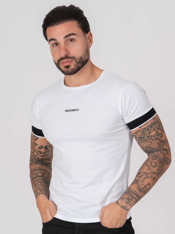 T-SHIRT SMK BRANCO PRETO