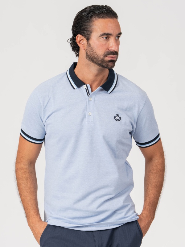 POLO SMK PIQUET MESCLA AZ