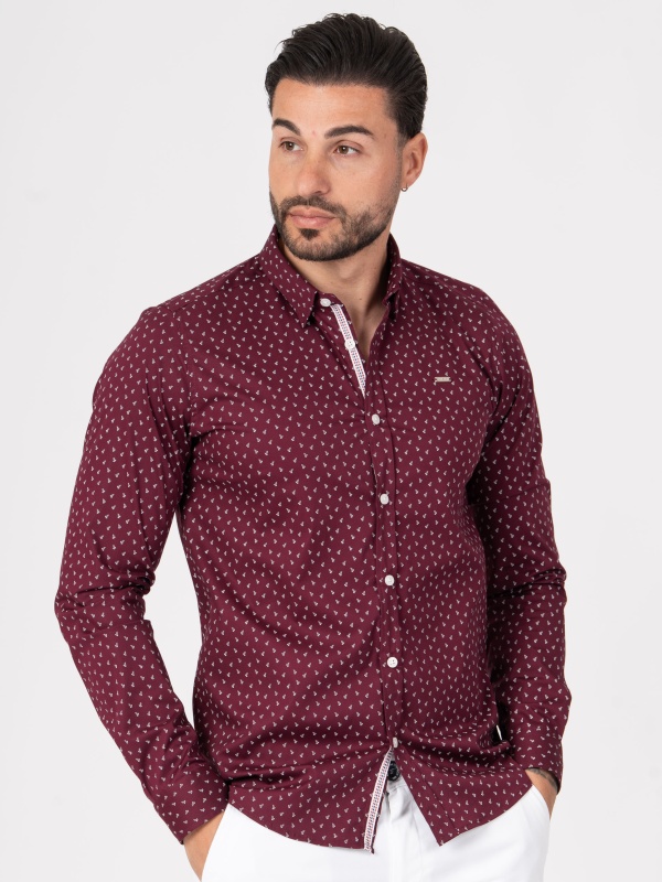 CAMISA SMK PADRAO BORDEAU