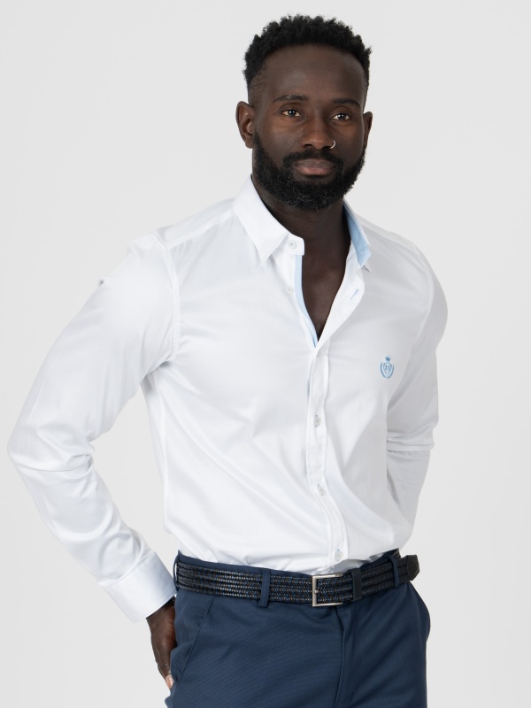 CAMISA SMK53 BRANCA AZUL